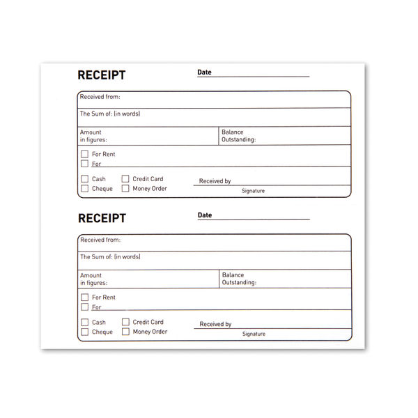 Challenge Duplicate Receipt Book 100 Sets 105x130mm (Pack of 5) 100080444