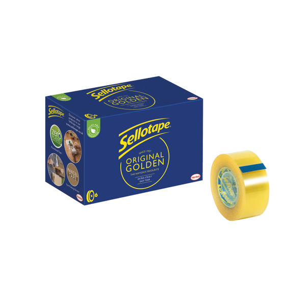 Sellotape Original Golden Tape 24mmx33m (6 Pack) 1443254