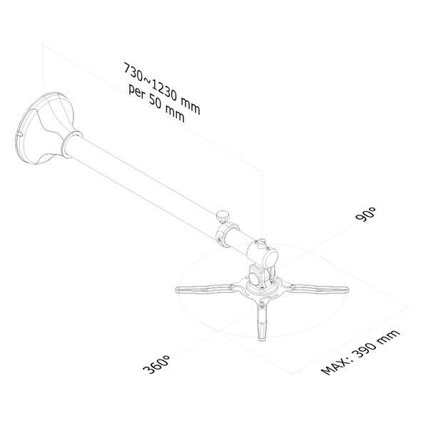 Neomounts By Newstar Projector Wall Mount BEAMER-W100SILVER