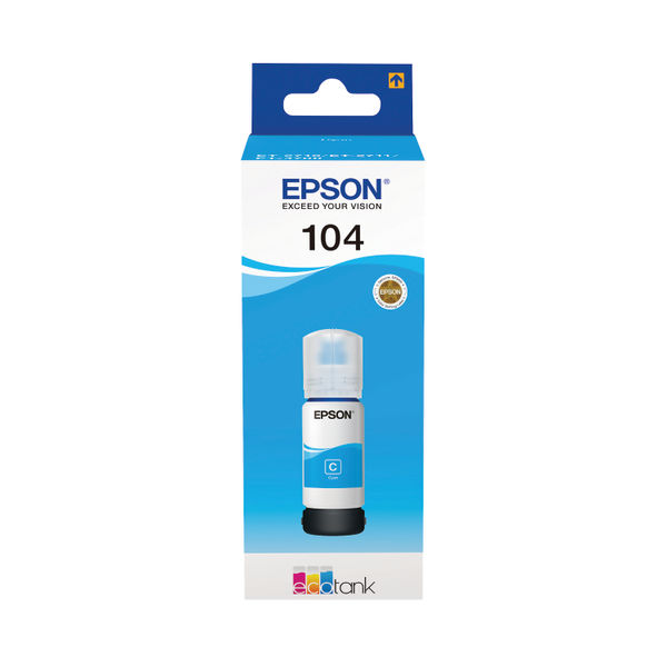 Epson 104 Ink Bottle EcoTank Cyan C13T00P240