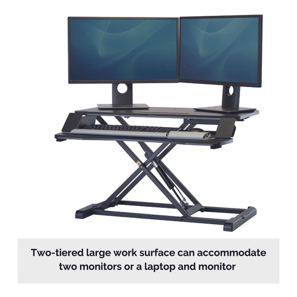 Fellowes Corsivo Sit/Stand Workstation Black 8091001