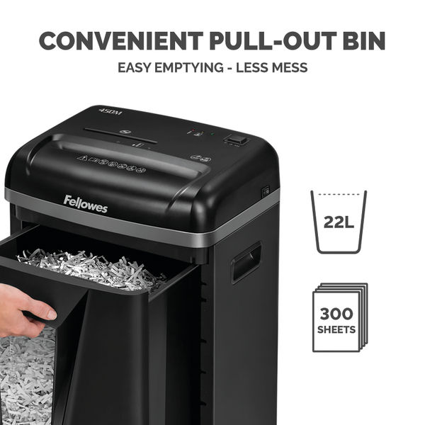 Fellowes 450M PowerShred Deskside Shredder with Silent Shred