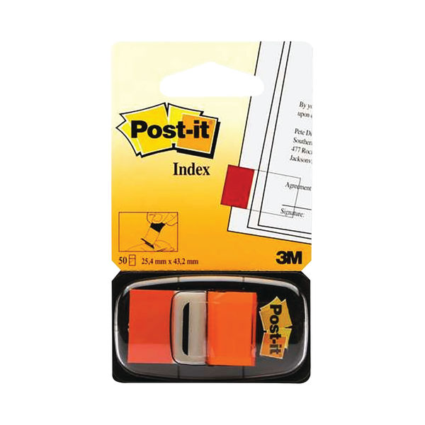 3M Post-it Index Tab 25mm Orange 680-4 OEM: 3M06264