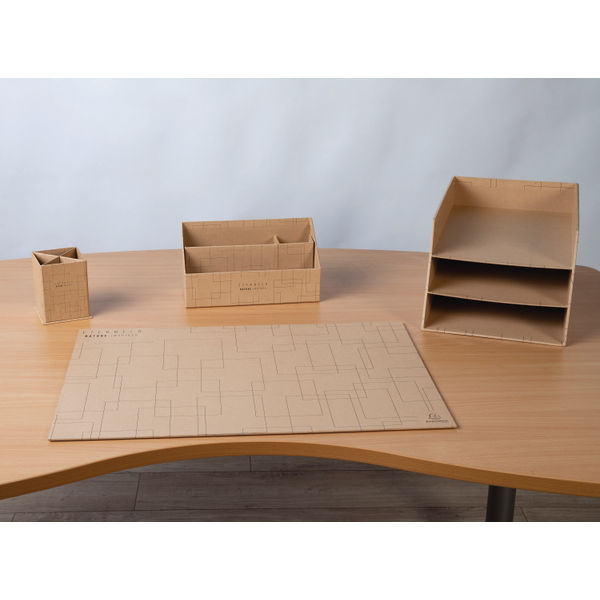 Exacompta Eterneco Desk Mat Board Brown Geometrical (Pack of 8) 60147D
