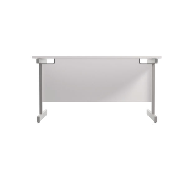 Jemini 1200x800mm White/Silver Single Rectangular Desk
