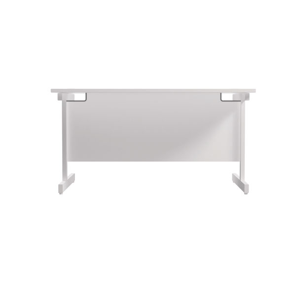 Jemini Single Rectangular Desk 1200x800x730mm White/White KF801099