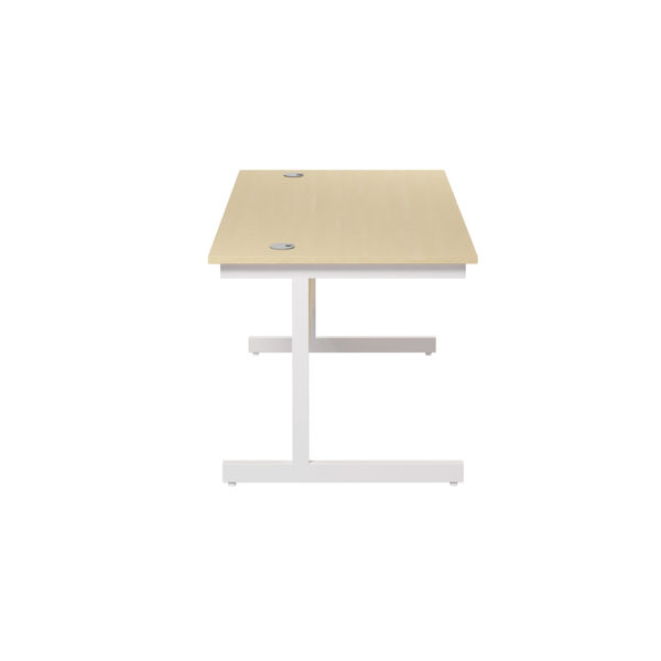 Jemini 1200x800mm Maple/White Single Rectangular Desk