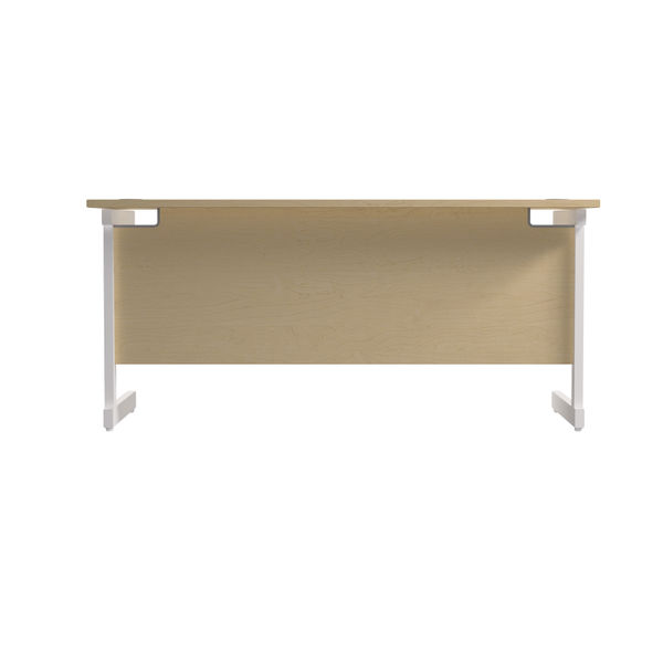 Jemini Single Rectangular Desk 1600x600x730mm Maple/White KF800744