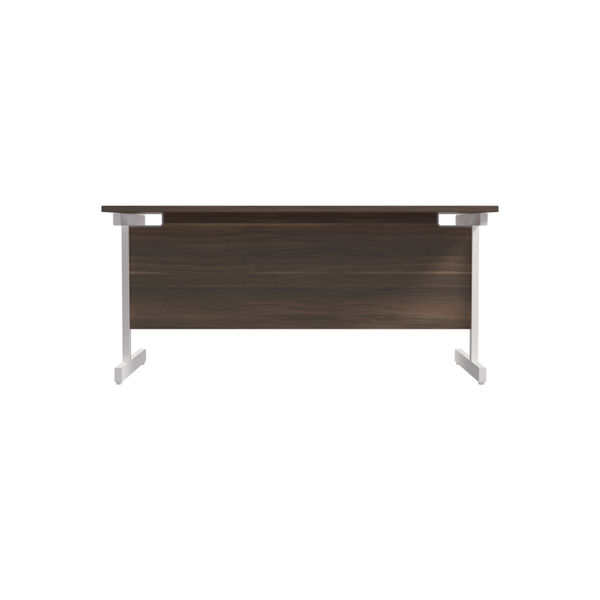 Jemini Single Rectangular Desk 1600x800x730mm Grey Oak/White KF801312