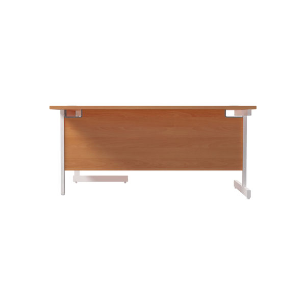 Jemini Radial Right Hand Cantilever Desk 1600x1200x730mm Beech/White KF801901