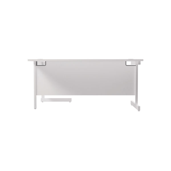 Jemini Radial Right Hand Cantilever Desk 1600x1200x730mm White/White KF801936