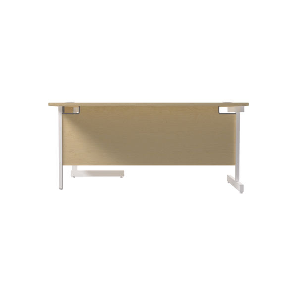 Jemini Radial Right Hand Cantilever Desk 1600x1200x730mm Maple/White KF801942