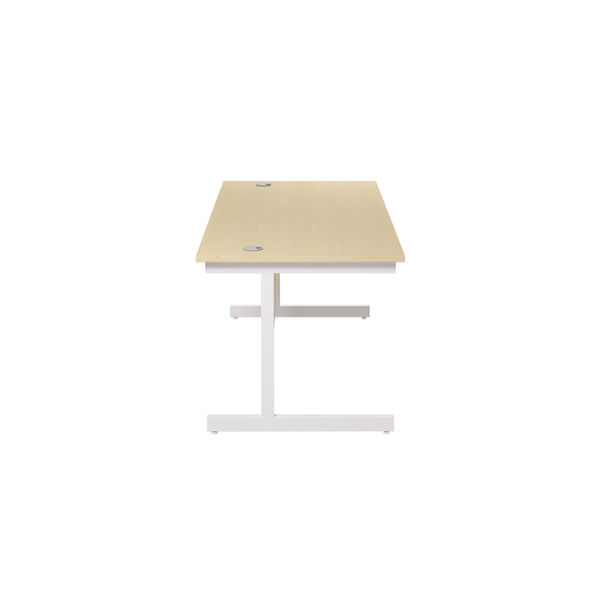 Jemini 1800x800mm Maple/White Single Rectangular Desk
