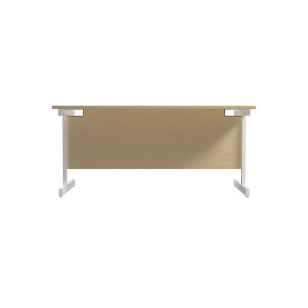 Jemini Single Rectangular Desk 1800x800x730mm Maple/White KF801465