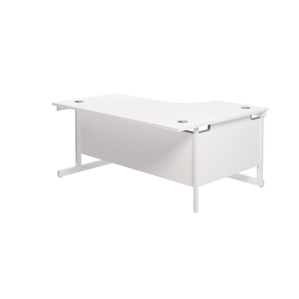 Jemini 1800mm White/White Left Hand Radial Desk