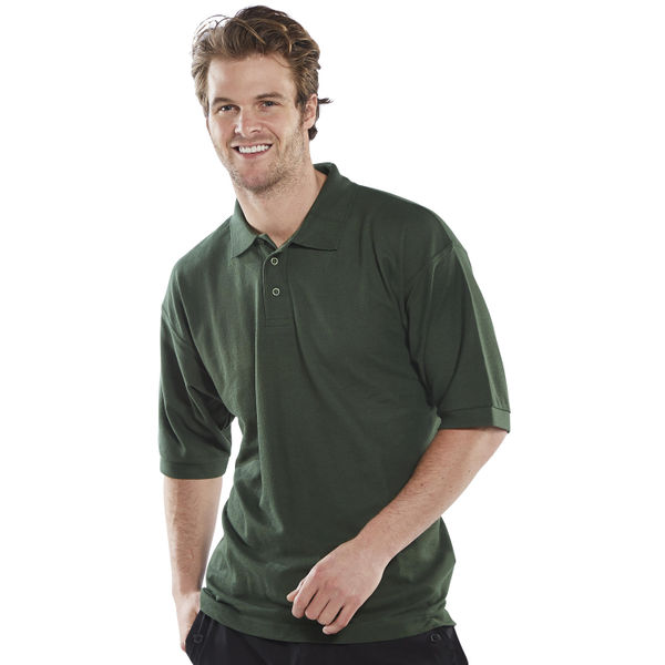 Beeswift Click Short Sleeve Polo Shirt Bottle Green L CLPKSBGL