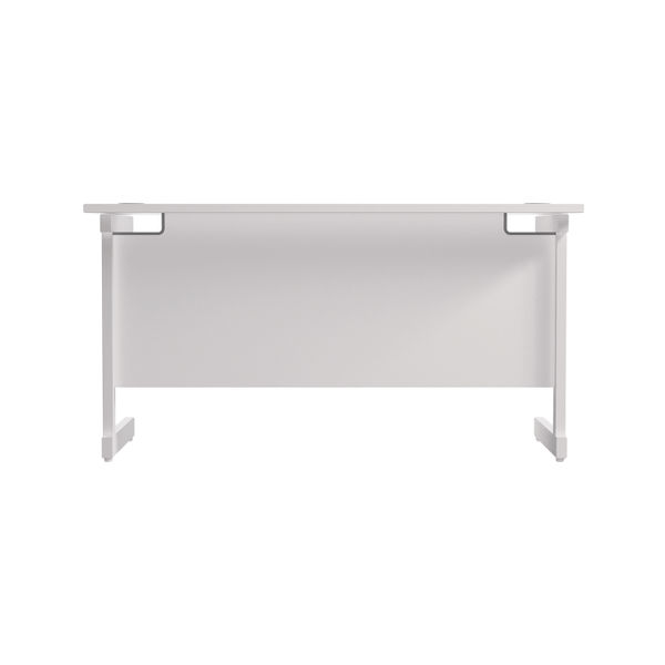 Jemini Single Rectangular Desk 1200x600x730mm White/White KF800497