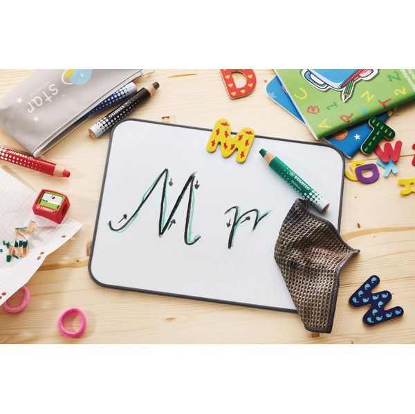 Stabilo Markdry Whiteboard Pencil x4 Assorted +Sharpener/Cloth 648/4-5
