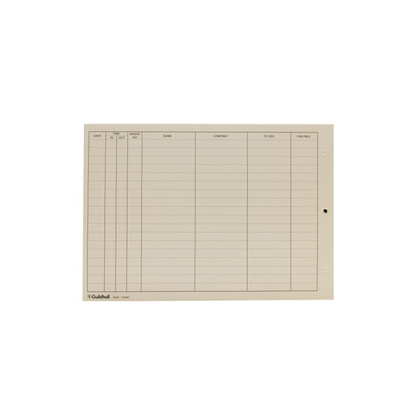 Exacompta Guildhall Loose-Leaf Visitors Book Refill (Pack of 50) T40/R