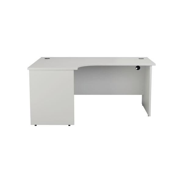 Jemini Radial Left Hand Panel End Desk 1800x1200x730mm White KF805151