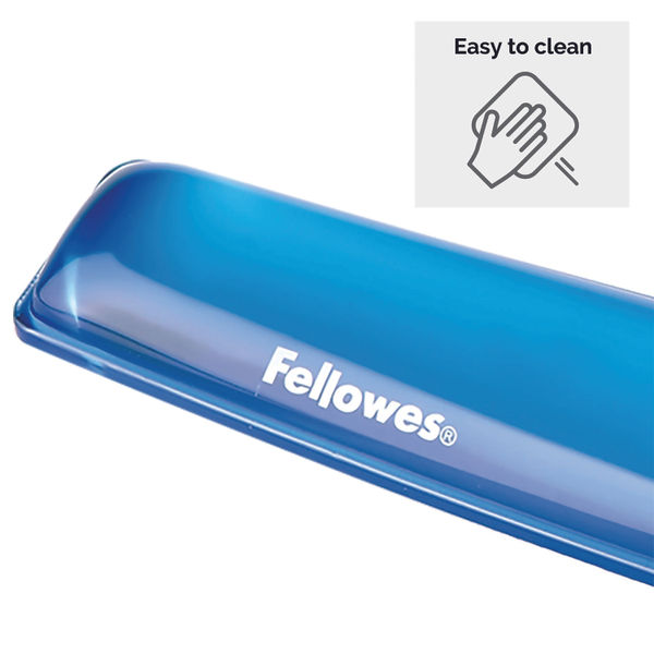 Fellowes Crystals Gel Wristrest Blue 9113701