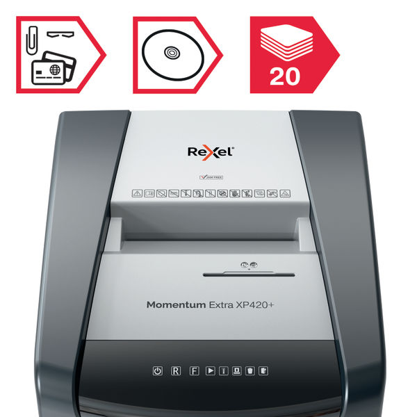 Rexel Momentum Extra XP420Plus Cross-Cut Shredder 2021421XEU