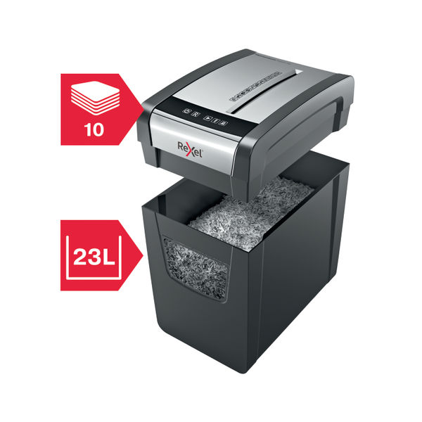 Rexel Momentum X410-SL Slimline Cross-Cut P-4 Shredder 2104573