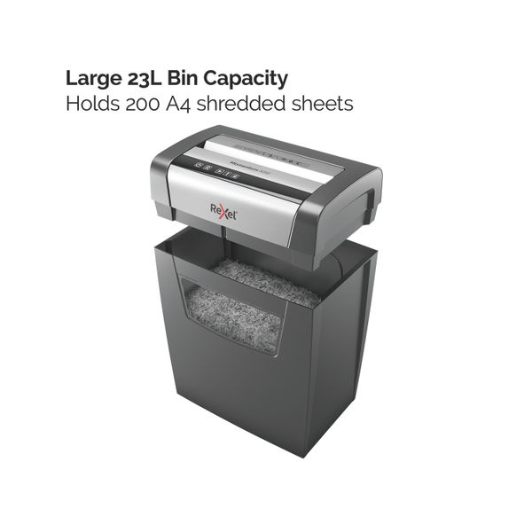 Rexel Momentum X312 Cross-Cut P-3 Shredder Black 2104572