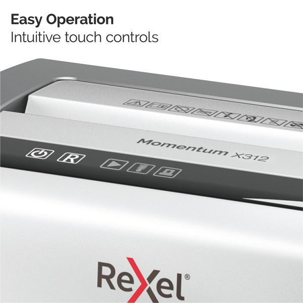 Rexel Momentum X312 Cross-Cut P-3 Shredder Black 2104572