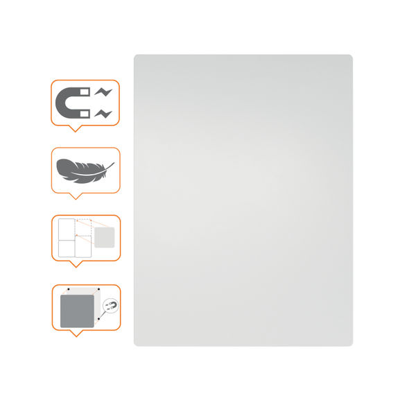 Nobo Frameless Magnetic Modular Whiteboard 600x450mm 1915656