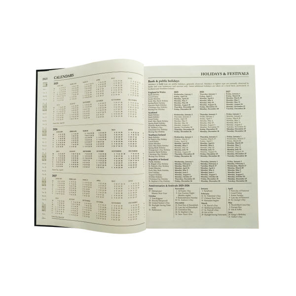 Academic Diary Day Per Page A4 Green 2025-26 KF1A4AGN25