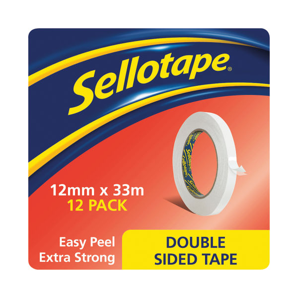 Sellotape Double Sided Tape 12mmx33m (Pack of 12) 1447057