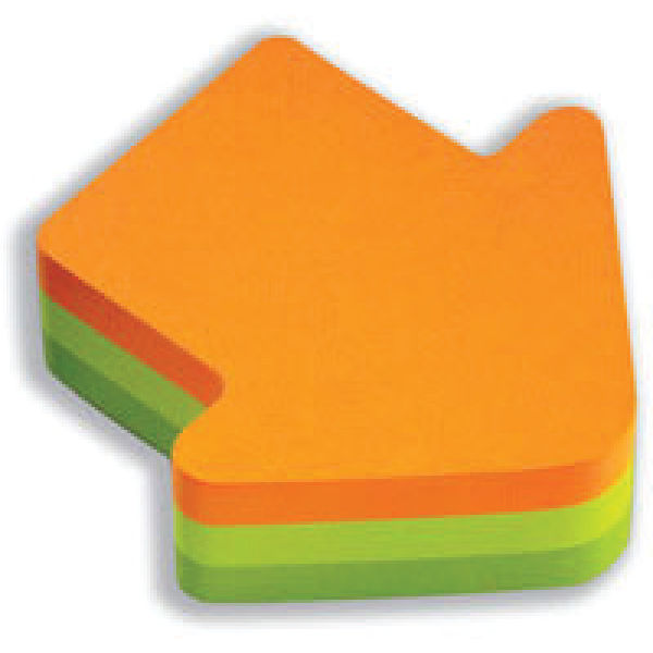 Postit 70 x 70mm Notes Arrow Shapes. Pack of 12 3M34983