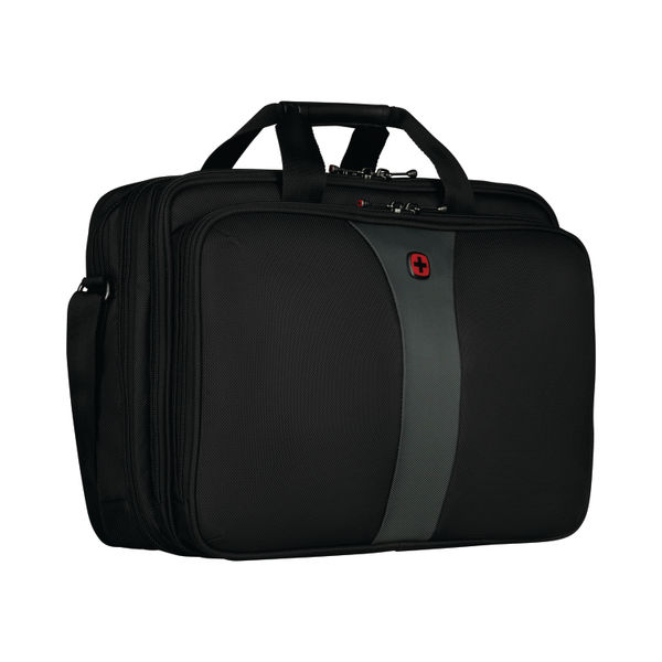 Wenger Legacy 17 Inch Laptop Case Triple  Gusset 420x210x320mm Black/Grey 600655