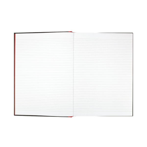 Black n Red A4 Casebound Hardback Ruled Notebooks - Pack of 5 - F66173