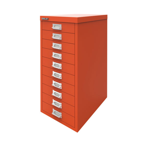 Bisley 10 Multidrawer Cabinet 279x380x590mm Mandarin BY78746