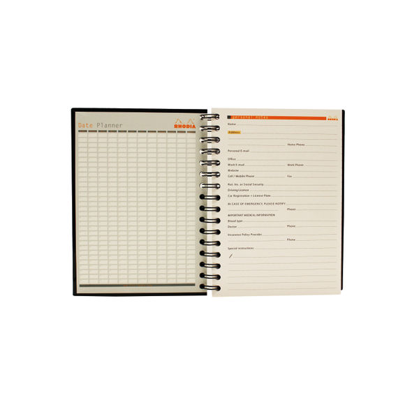 Rhodia Black A5 Wirebound Business Book (Pack of 3) 119233C