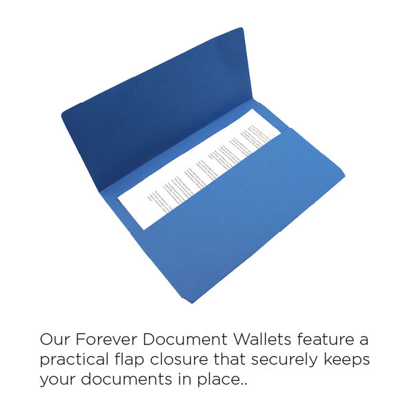 Exacompta Forever Document Wallet Manilla Foolscap Bright Blue (Pack of 25) 211/5001