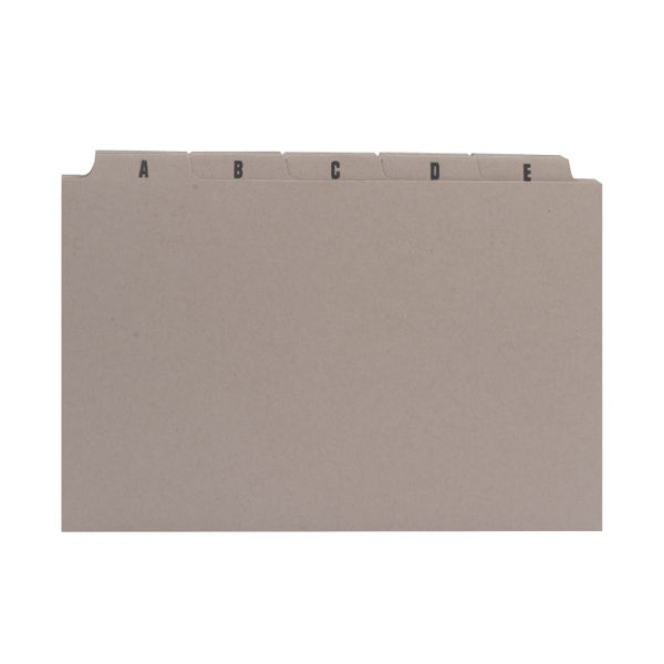 Q-Connect Guide Card 203x127mm A-Z Buff (25 Pack) KF35209