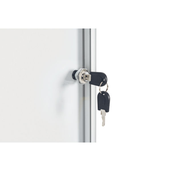 Bi-Office Enclore Magnetic Display Case Acrylic Door Aluminium Frame 9xA4 VT630109150