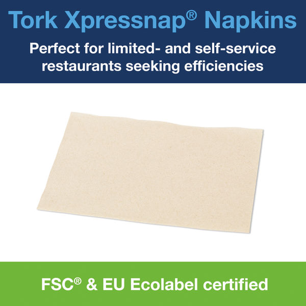 Tork Xpressnap Extra Soft Dispenser Napkin 2-Ply Half Fold Natural 217x170mm (Pack of 1000) 12880