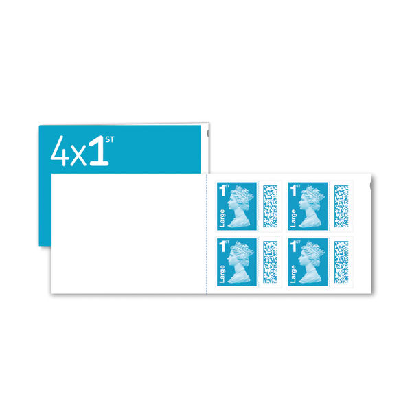 Royal Mail First Class Large Letter Stamp Book (Pack of 4)