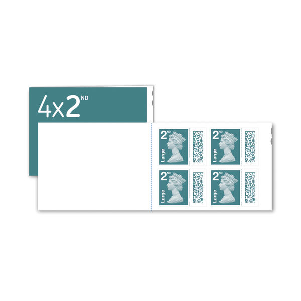 Royal Mail 2nd Class Large Letter Stamps (Book of 4)