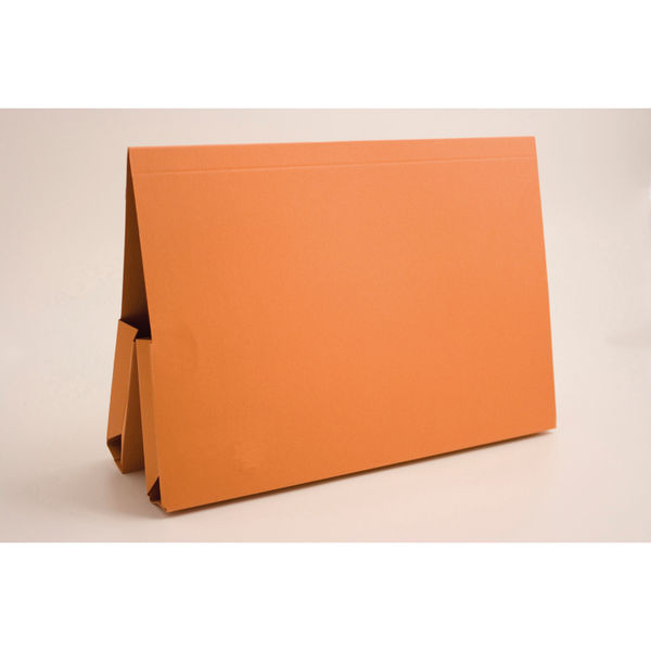 Exacompta Guildhall Legal Double Pocket Wallet Foolscap Orange (Pack of 25) 214-ORG