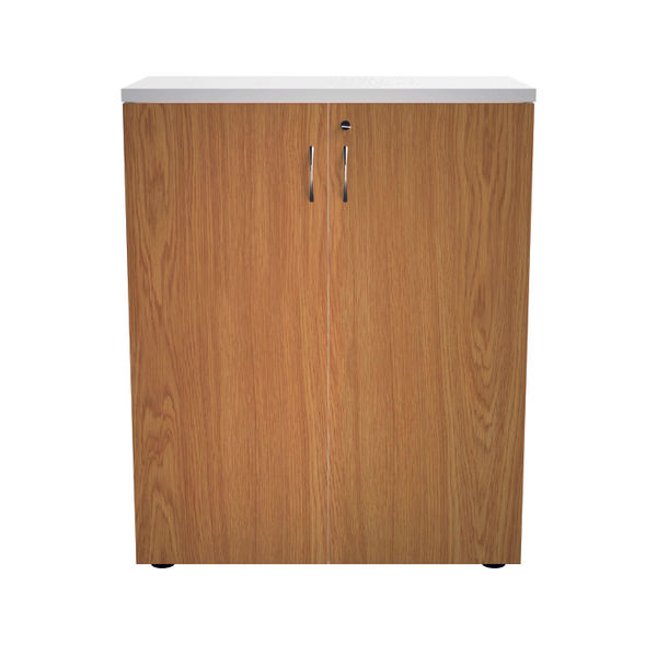 Jemini Wooden Cupboard 800x450x730mm White/Nova Oak KF811312