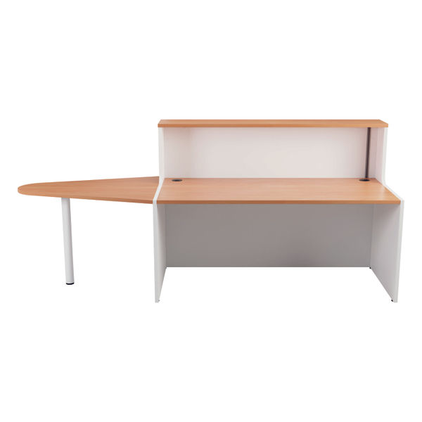 Jemini Reception Unit with Extension 1400x800x740mm Beech/White KF816364