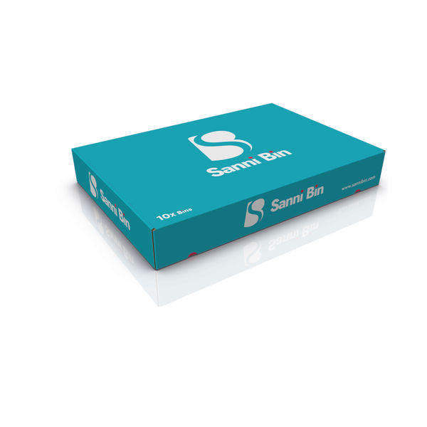 Sannibin Feminine Hygiene Flat Pack Disposal Bin (Pack of 10) SNB001