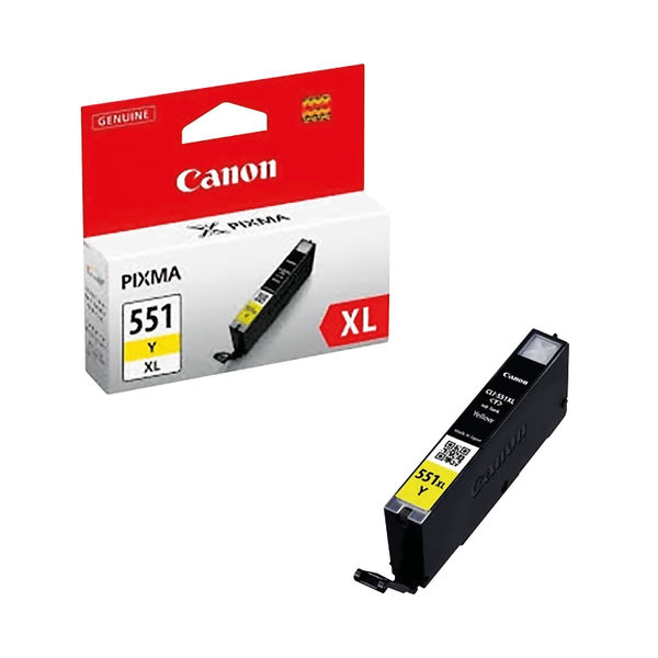 Canon CLI-551XLY Inkjet Cartridge High Yield Yellow 6446B001