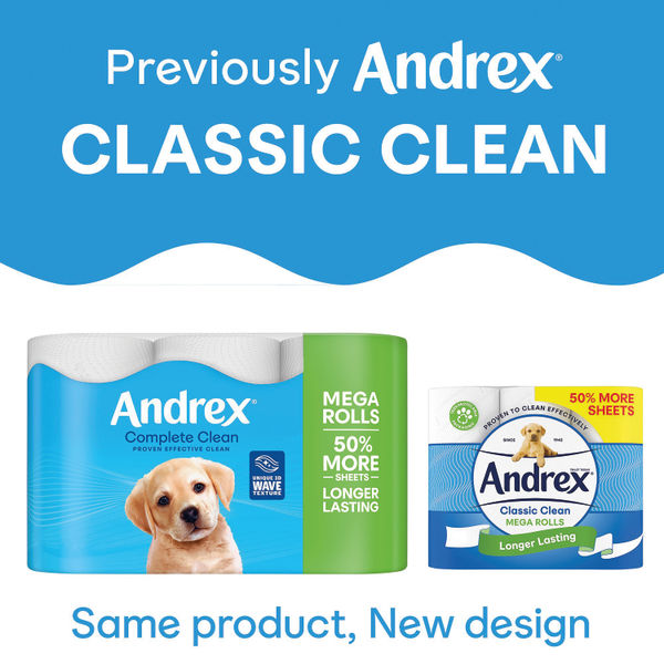 Andrex Complete Clean Mega Toilet Roll 2-Ply 290 Sheets Per Roll (Pack of 12) 4982014