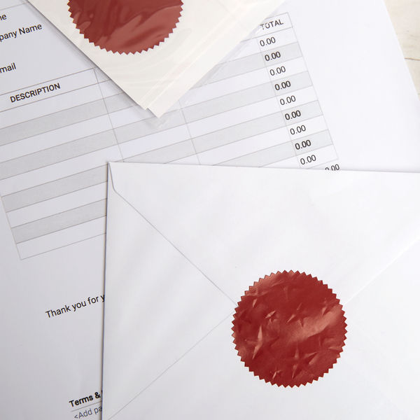 Blick Red 50mm Seal Labels (Pack of 160) - RS014652